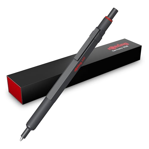 rOtring 600 Kugelschreiber | Mittlere Spitze | Schwarze Tinte | Stift mit Vollmetallschaft | Steingrau | Rutschfeste, gerändelte Griffzone und Sechskantschaft | Nachfüllbar rOtring 600 Kugelschreiber | Mittlere Spitze | Schwarze Tinte | Stift mit Vollmetallschaft | Steingrau | Rutschfeste, gerändelte Griffzone und Sechskantschaft | Nachfüllbar von rOtring