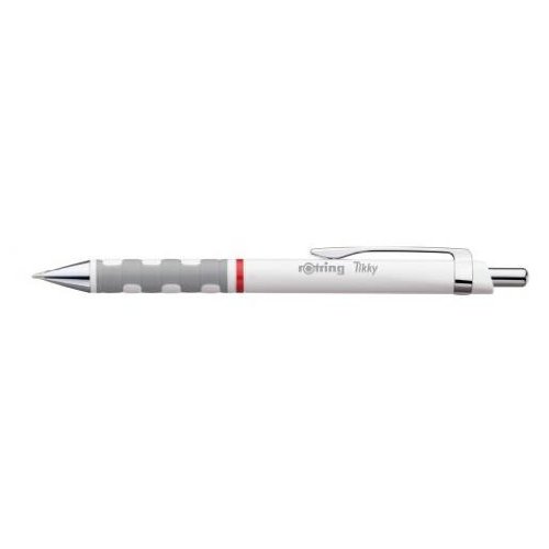 Rotring Tikky Kugelschreiber, einziehbar, mittlere Spitze, Weiß, blaue Tinte, 3 Stück Rotring Tikky Kugelschreiber, einziehbar, mittlere Spitze, Weiß, blaue Tinte, 3 Stück von rOtring
