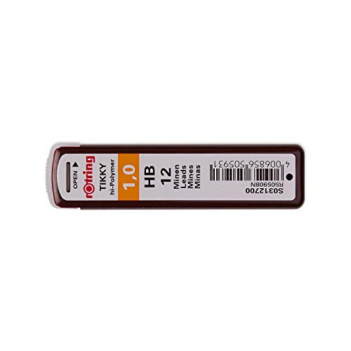 Rotring Tikky-Minen für Druckbleistift, 1 mm, HB, 6 Packungen mit je 12 Stück Rotring Tikky-Minen für Druckbleistift, 1 mm, HB, 6 Packungen mit je 12 Stück von rOtring