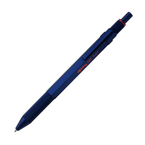 rOtring 2159367 Rottling Multifunktionsstift 600 Iron Blue 3-in-1 Kugelschreiber 2 Farben (Rot & Schwarz) & Druckbleistifte in Geschenkbox von rOtring