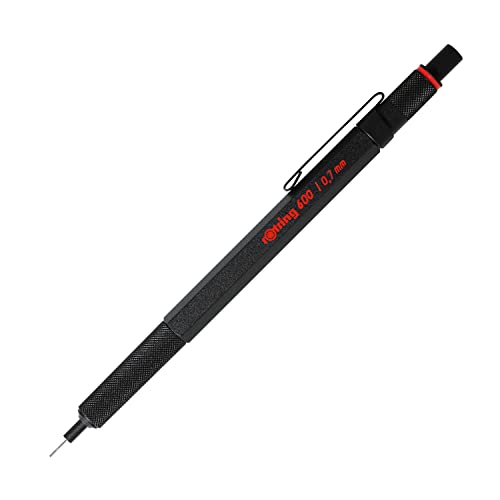 rOtring 600 Druckbleistift | 0,7 mm | schwarz | Ergonomisches Vollmetallgehäuse von rOtring