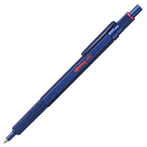 rOtring 600 Kugelschreiber | mittlere Spitze | Schwarze Tinte | Blauer Schaft | nachfüllbar von rOtring