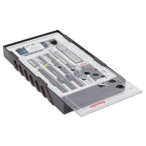 rOtring Isograph Fineliner College Set | 3 Isograph Tuschefüller (0,25 mm, 0,35 mm und 0,50 mm), Tikky Druckbleistift (0,5mm) und Zubehör von rOtring