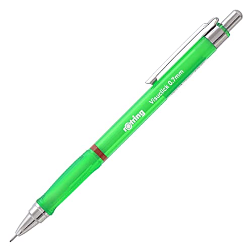 rOtring Mechanischer Visuclick-Bleistift | 0,7 mm | 2B Bleistift | Lebhafte grüne Hülse | 12 Stück von rOtring