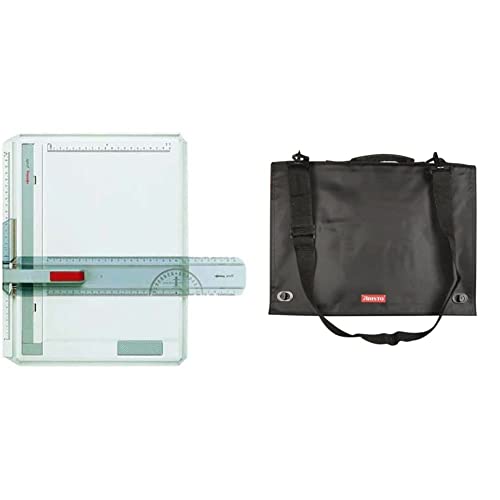 rOtring Profil-A4-Zeichenbrett & Aristo AR7064 Geo Board Carry Bag (Transporttasche für Zeichenplatten DIN A4) schwarz/rot von rOtring