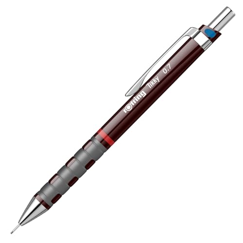 rOtring Tikky-Feinminenstift (mit Farbcodierung, 0,7 mm) burgunderroter Schaft von rOtring