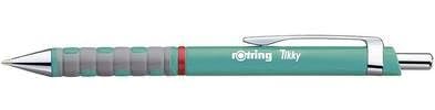 ROTRING Tikky-Kugelschreiber in Pastellfarben | blaue Tinte | mittlere Spitze (1,0 mm) | Schaft in Sea Blue | federleicht mit gummiertem Soft-Touch-Griff | 12 Stück von rOtring