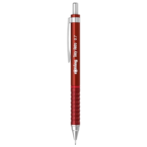 rOtring Tikky Retro Druckbleistifte | 2B 0,7 mm | Roter Schaft | mit geriffeltem Griff für hohen Komfort | 12 Stück rOtring Tikky Retro Druckbleistifte | 2B 0,7 mm | Roter Schaft | mit geriffeltem Griff für hohen Komfort | 12 Stück von rOtring