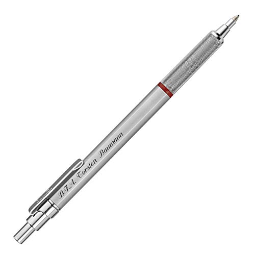 rOtring rapid pro Kugelschreiber S0949410 M 1,0 mm silber mit persönlicher Laser-Gravur von rOtring