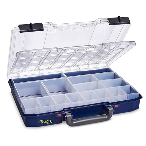 raaco CarryLite 55 4x8-16/DL: Leicht Sortierbox für Werkstatt, mit 16 Einsätze für Kleinteile, Traglast 8 kg, Sichere Aufbewahrung, Transparenter Sandwich-Deckel, 27.8 x 33.7 x 5.8 cm raaco CarryLite 55 4x8-16/DL: Leicht Sortierbox für Werkstatt, mit 16 Einsätze für Kleinteile, Traglast 8 kg, Sichere Aufbewahrung, Transparenter Sandwich-Deckel, 27.8 x 33.7 x 5.8 cm von Raaco