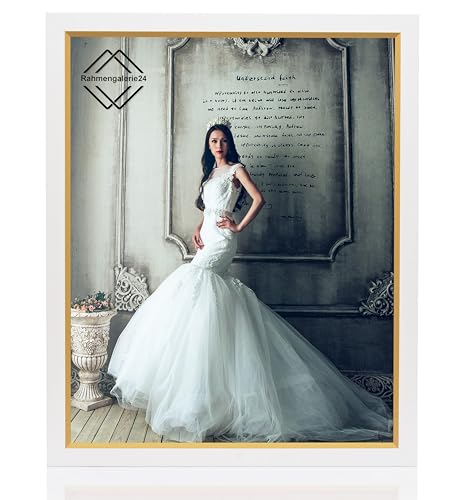 rahmengalerie24 Bilderrahmen DIN A4 rahmen weiß gold 21x29,7 cm New New Elegance Holz Acrylglas ohne Passepartout Portraitrahmen Fotorahmen Wechselrahmen für Foto oder Bilder MDF Dekorahmen ohne Bild rahmengalerie24 Bilderrahmen DIN A4 rahmen weiß gold 21x29,7 cm New New Elegance Holz Acrylglas ohne Passepartout Portraitrahmen Fotorahmen Wechselrahmen für Foto oder Bilder MDF Dekorahmen ohne Bild von rahmengalerie24