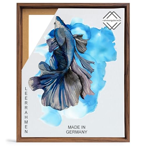 rahmengalerie24 Schattenfugenrahmen 40x80 cm nussbaum für Leinwand Bilderrahmen Keilrahmen für Leinwände aus Holz MDF von rahmengalerie24
