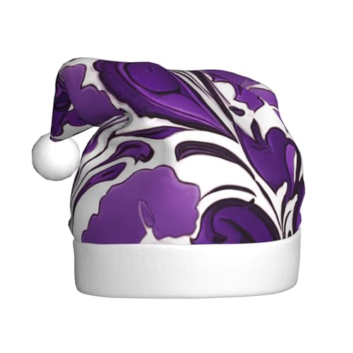 Lila Samt 01 Druck Weihnachtsmannmütze für Erwachsene Frauen Männer Weihnachtsmütze für Neujahr Festliche Party Lila Samt 01 Druck Weihnachtsmannmütze für Erwachsene Frauen Männer Weihnachtsmütze für Neujahr Festliche Party von rannsut