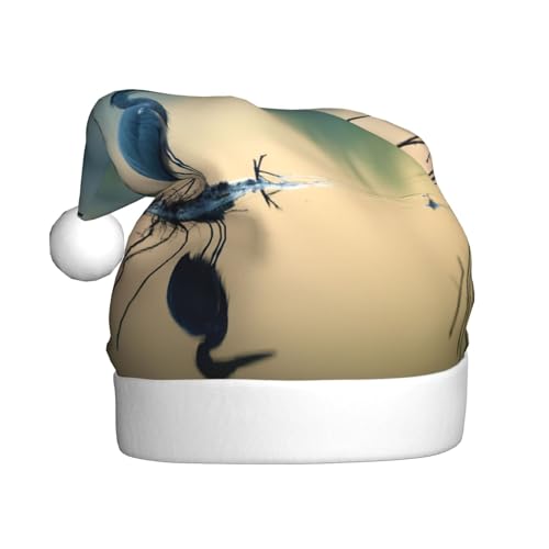 Loon Nature Nikolausmütze mit Vogeldruck, für Erwachsene, Damen, Herren, Weihnachtsmütze für Neujahr, festliche Party Loon Nature Nikolausmütze mit Vogeldruck, für Erwachsene, Damen, Herren, Weihnachtsmütze für Neujahr, festliche Party von rannsut