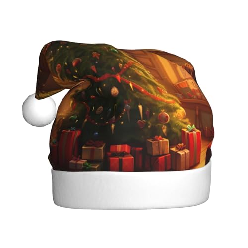 Weihnachtsmütze mit Aufdruck "Merry Christmas", für Erwachsene, Damen, Herren, Weihnachtsmütze für Neujahr, festliche Party Weihnachtsmütze mit Aufdruck "Merry Christmas", für Erwachsene, Damen, Herren, Weihnachtsmütze für Neujahr, festliche Party von rannsut