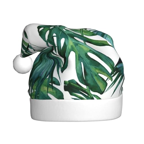 Weihnachtsmütze mit grünen Bananenblättern, für Erwachsene, Damen, Herren, Weihnachtsmütze für Neujahr, festliche Party Weihnachtsmütze mit grünen Bananenblättern, für Erwachsene, Damen, Herren, Weihnachtsmütze für Neujahr, festliche Party von rannsut