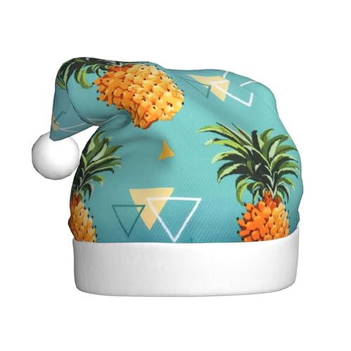Weihnachtsmütze mit tropischen Früchten und Ananas-Druck, für Erwachsene, Damen, Herren, Weihnachtsmütze für Neujahr, festliche Party Weihnachtsmütze mit tropischen Früchten und Ananas-Druck, für Erwachsene, Damen, Herren, Weihnachtsmütze für Neujahr, festliche Party von rannsut