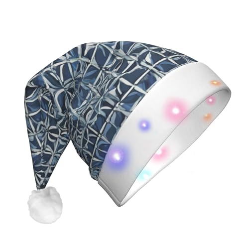 rannsut Blaues Muster 03 LED-Weihnachtsmütze, Dekoration, Unisex, Hut, Festival, Cosplay, Weihnachten, Partyzubehör rannsut Blaues Muster 03 LED-Weihnachtsmütze, Dekoration, Unisex, Hut, Festival, Cosplay, Weihnachten, Partyzubehör von rannsut