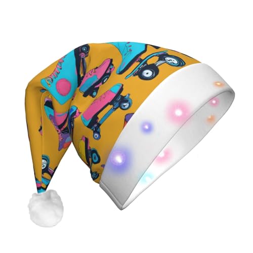 rannsut Bunte Rollschuhe, LED-Weihnachtsmütze, Dekoration, Unisex, Hut, Festival, Cosplay, Weihnachten, Partyzubehör rannsut Bunte Rollschuhe, LED-Weihnachtsmütze, Dekoration, Unisex, Hut, Festival, Cosplay, Weihnachten, Partyzubehör von rannsut