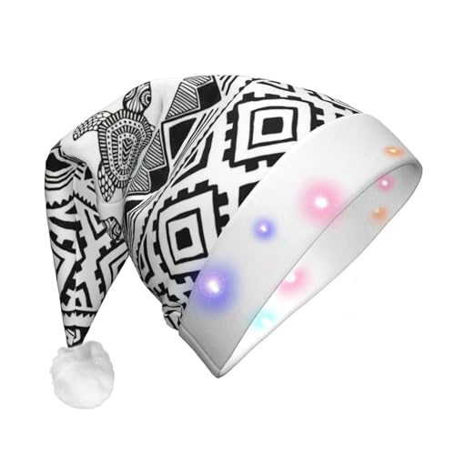 rannsut Ethnische Schildkröte, gestreifte LED-Weihnachtsmütze, Dekoration, Unisex, Festival, Cosplay, Weihnachten, Partyzubehör rannsut Ethnische Schildkröte, gestreifte LED-Weihnachtsmütze, Dekoration, Unisex, Festival, Cosplay, Weihnachten, Partyzubehör von rannsut