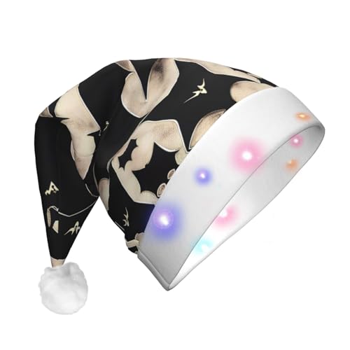 rannsut Fledermaus-Druck, LED-Weihnachtsmütze, Dekoration, Unisex, Hut, Festival, Cosplay, Weihnachten, Partyzubehör rannsut Fledermaus-Druck, LED-Weihnachtsmütze, Dekoration, Unisex, Hut, Festival, Cosplay, Weihnachten, Partyzubehör von rannsut
