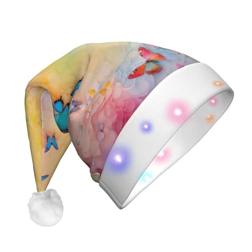 rannsut Schmetterlings-LED-Weihnachtsmütze, Dekoration, unisex, Festival, Cosplay, Weihnachten, Partyzubehör rannsut Schmetterlings-LED-Weihnachtsmütze, Dekoration, unisex, Festival, Cosplay, Weihnachten, Partyzubehör von rannsut