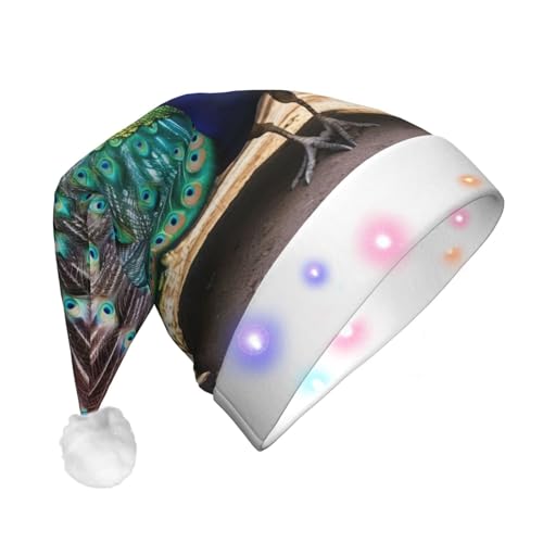 rannsut Weihnachtsmütze mit Pfauenmotiv, Unisex, für Festivals, Cosplay, Weihnachten, Partyzubehör rannsut Weihnachtsmütze mit Pfauenmotiv, Unisex, für Festivals, Cosplay, Weihnachten, Partyzubehör von rannsut
