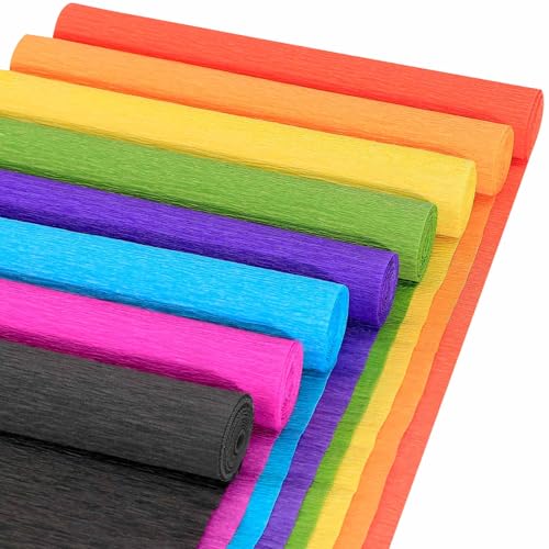 Krepppapier-Luftschlangen, 8 Rollen, 25 x 250 cm, 8 Farben, Krepppapierrolle, dekorativer Bastelschlangen für selbstgemachte Geschenkpapier, Geburtstag, Hochzeit, Urlaub, Party-Dekorationen Krepppapier-Luftschlangen, 8 Rollen, 25 x 250 cm, 8 Farben, Krepppapierrolle, dekorativer Bastelschlangen für selbstgemachte Geschenkpapier, Geburtstag, Hochzeit, Urlaub, Party-Dekorationen von ranslen