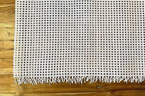 rattan-petrak weißes Papiergewebe, Wiener Geflecht, Wabengeflecht, beizbar/lackierbar, nylonverstärkt rattan-petrak weißes Papiergewebe, Wiener Geflecht, Wabengeflecht, beizbar/lackierbar, nylonverstärkt von rattan-petrak