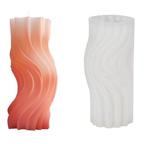 1 Stück, Säulenförmiges Kerzenform-Set mit Dochtstift und Docht, konische Silikon-Kerzenform für Kerzenherstellung, 3D, einzigartige Harzwachskerzen-Silikonform für Kerzen (unregelmäßige Geometrie 3) 1 Stück, Säulenförmiges Kerzenform-Set mit Dochtstift und Docht, konische Silikon-Kerzenform für Kerzenherstellung, 3D, einzigartige Harzwachskerzen-Silikonform für Kerzen (unregelmäßige Geometrie 3) von rayulhung