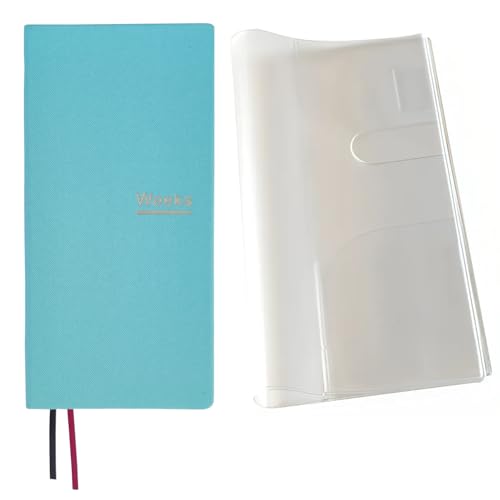 Undatierter Wochenplaner, Notizbuch, Taschen-Organizer, Terminbuch, Tagebuch, Notizbuch, A6, Wochenplan, Notizblock (Hellblau mit Einband) von receip