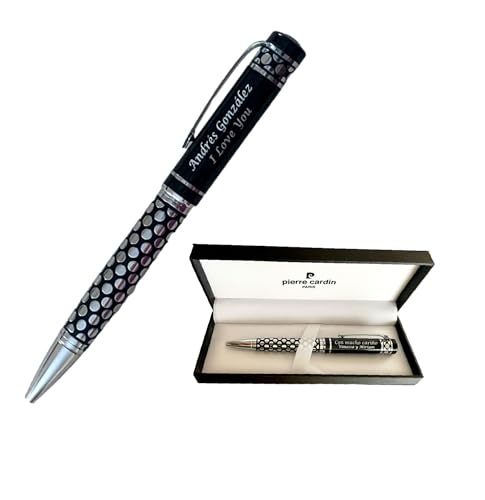 Kugelschreiber Fashion Pierre Cardín Personalisiert Metall in weiß oder schwarz als Geschenk (schwarz) von regalo grabado