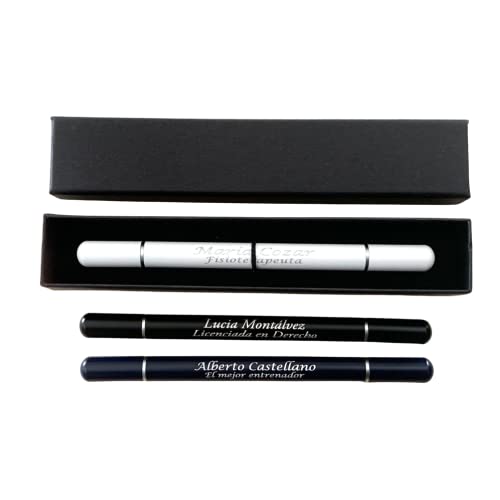 Personalisierter Kugelschreiber und Bleistift mit Text. von regalo grabado