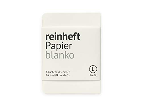 reinheft Papier blanko zum Auswechseln für reinheft Umschlag Größe L, 2 x 64 Seiten (L - Din A5) von reinheft