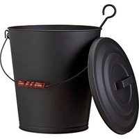 relaxdays Ascheeimer mit Deckel 24,0 l schwarz, 1 St. von RELAXDAYS