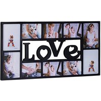relaxdays  Collage-Bilderrahmen LOVE schwarz 72,0 x 36,5 cm, 1 St. von RELAXDAYS
