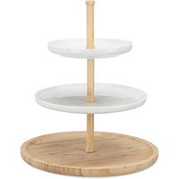 relaxdays Etagere weiß/braun 36,0 cm relaxdays Etagere weiß/braun 36,0 cm von RELAXDAYS