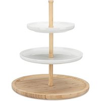 relaxdays Etagere weiß/braun 36,0 cm von RELAXDAYS