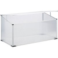 relaxdays Frühbeet Kunststoff transparent rechteckig 100,0 x 50,0 cm von RELAXDAYS