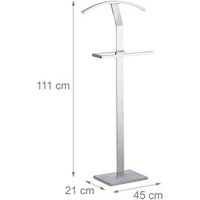 relaxdays Herrendiener silber Metall 45,0 x 111,0 cm relaxdays Herrendiener silber Metall 45,0 x 111,0 cm von RELAXDAYS