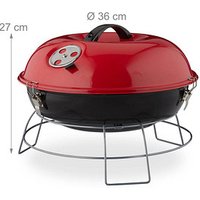 relaxdays Holzkohlegrill 36,0 x 36,0 x 27,0 cm relaxdays Holzkohlegrill 36,0 x 36,0 x 27,0 cm von RELAXDAYS