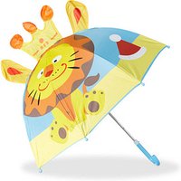 relaxdays Kinder-Regenschirm Löwe blau von RELAXDAYS
