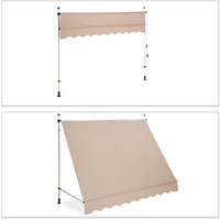 relaxdays Klemmmarkise beige 250,0 x 120,0 cm relaxdays Klemmmarkise beige 250,0 x 120,0 cm von RELAXDAYS