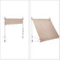 relaxdays Klemmmarkise beige 200,0 x 120,0 cm von RELAXDAYS