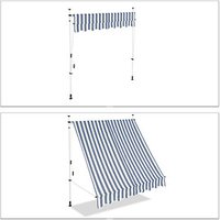 relaxdays Klemmmarkise blau/weiß 200,0 x 120,0 cm relaxdays Klemmmarkise blau/weiß 200,0 x 120,0 cm von RELAXDAYS