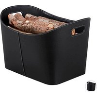 relaxdays Kunstleder XL Kaminholzkorb 27,0 l schwarz 55,0 x 42,5 x 35,5 cm relaxdays Kunstleder XL Kaminholzkorb 27,0 l schwarz 55,0 x 42,5 x 35,5 cm von RELAXDAYS
