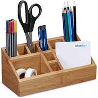 relaxdays Schreibtisch-Organizer braun Bambus 10 Fächer 23,0 x 10,0 x 10,0 cm relaxdays Schreibtisch-Organizer braun Bambus 10 Fächer 23,0 x 10,0 x 10,0 cm von RELAXDAYS