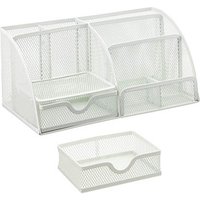 relaxdays Schreibtisch-Organizer weiß Metall 6 Fächer 28,0 x 14,0 x 13,0 cm relaxdays Schreibtisch-Organizer weiß Metall 6 Fächer 28,0 x 14,0 x 13,0 cm von RELAXDAYS