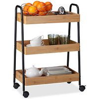 relaxdays Servierwagen braun, schwarz 49,5 x 28,0 x 70,0 cm relaxdays Servierwagen braun, schwarz 49,5 x 28,0 x 70,0 cm von RELAXDAYS