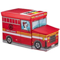 relaxdays Sitztruhe 10025629_543 Feuerwehr Stoff 56,0 cm von RELAXDAYS